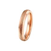Lucardi Dames Ring roseplated gediamanteerd - Ring - Cadeau - Staal - Rosékleurig