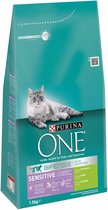 Purina ONE Sensitive - Kattenvoer - Kalkoen - 6 x 1.5kg