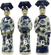 Fine Asianliving impératrice chinoise en porcelaine Statues main Set/ 3