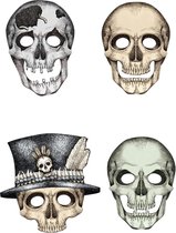 360 DEGREES - 4 kartonnen skelet maskers
