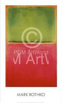 Kunstdruk Mark Rothko - Green Red on Orange 96x58cm