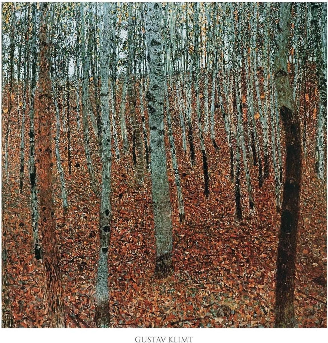 Kunstdruk Gustav Klimt - Faggeto 70x70cm