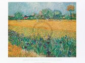Kunstdruk Vincent Van Gogh - Vista di Arles Con Irises 80x60cm