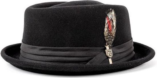 Brixton Stout Pork Pie Hoed - Black/black | bol.com