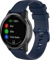 Garmin Vivoactive / Vivomove silicone gesp band - marineblauw - 18mm bandje - Horlogeband Armband Polsband