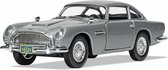 Modelauto Aston Martin DB5 James Bond films 12 x 4 cm zilver - Schaal 1:36 - Speelgoedauto - Miniatuurauto - Bekende auto - Filmauto