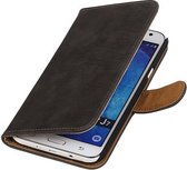 Wicked Narwal | Bark bookstyle / book case/ wallet case Hoes voor Samsung galaxy j7 2015 Grijs