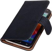 Wicked Narwal | Bark bookstyle / book case/ wallet case Hoes voor Samsung Galaxy S4 i9500 Donker Blauw