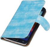 Wicked Narwal | Lizard bookstyle / book case/ wallet case Hoes voor Samsung Galaxy S5 G900F Turquoise