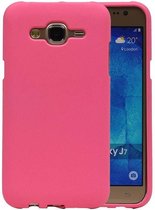 Wicked Narwal | Sand Look TPU Hoesje voor Samsung galaxy j7 2015 J700F Roze