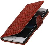Wicked Narwal | Snake bookstyle / book case/ wallet case voor Huawei P9 Plus Rood