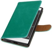Wicked Narwal | Premium TPU PU Leder bookstyle / book case/ wallet case voor Sony Xperia L1 Groen