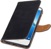 Wicked Narwal | Premium PU Leder bookstyle / book case/ wallet case voor Huawei Y7 / Y7 Prieme Zwart