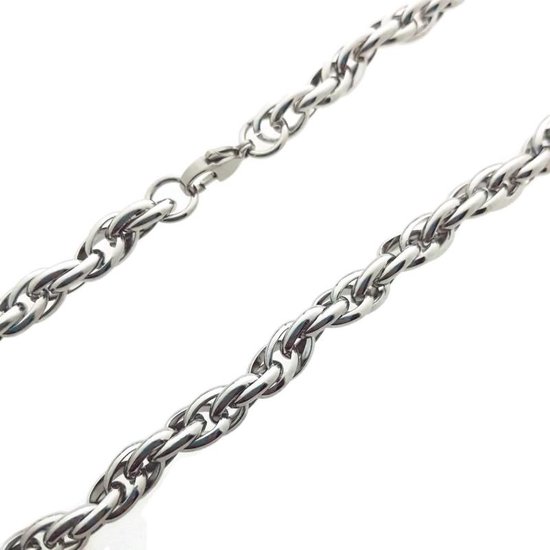 Kabel ketting-60cm-7mm-staal-zilver-heren-dames