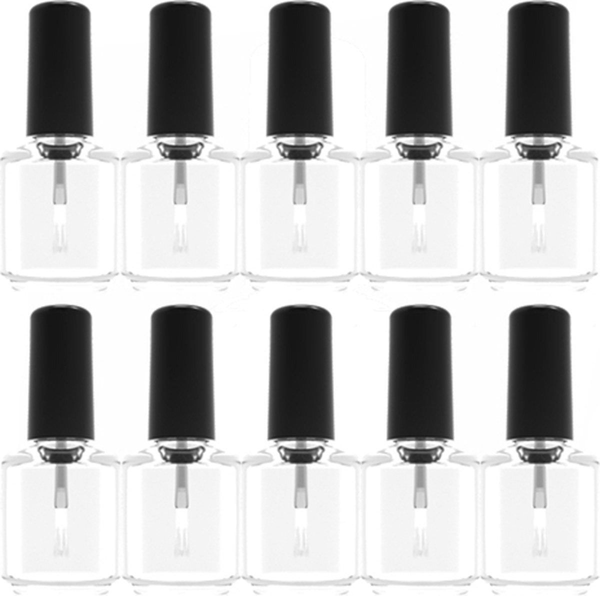 Goedkoopste 10x glazen nagellak flesje / glazen flesje, 15ml
