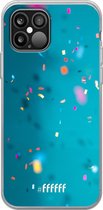 iPhone 12 Pro Max Hoesje Transparant TPU Case - Confetti #ffffff