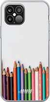 iPhone 12 Pro Max Hoesje Transparant TPU Case - Pencils #ffffff