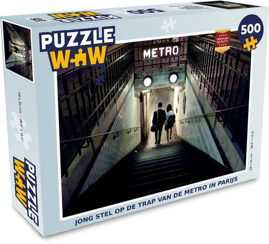 Het strand naaimachine puur Puzzel 500 stukjes Metro - Jong stel op de trap van de metro in Parijs -  PuzzleWow... | bol.com