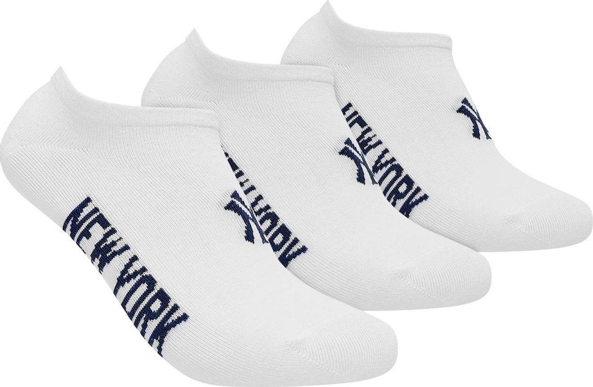 New York Yankees - 3-Pack Sneaker Socks - Enkelsokken Wit - 35 - 38 - Wit