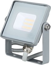 LED Bouwlamp 10 Watt - LED Schijnwerper - Viron Dana - Helder/Koud Wit 6400K - Mat Grijs - Aluminium - SAMSUNG LEDs - BSE