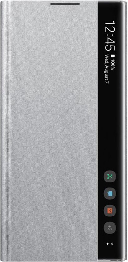 Samsung LED Clear View Hoesje - Samsung Galaxy Note 10 - Zilver
