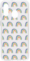 Design Backcover Samsung Galaxy A40 hoesje - Rainbow
