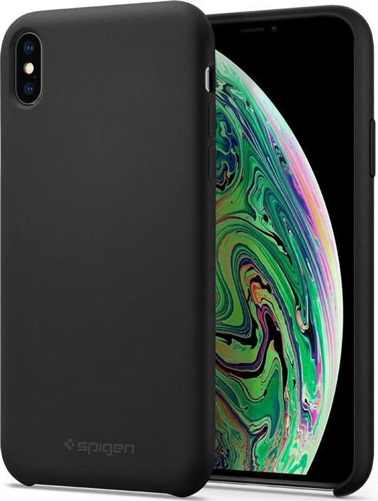 Spigen Silicone Fit PU met Air Cushion Technology hoesje voor iPhone XS