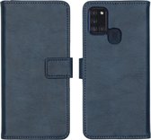 iMoshion Hoesje Geschikt voor Samsung Galaxy A21s Hoesje Met Pasjeshouder - iMoshion Luxe Bookcase - Donkerblauw
