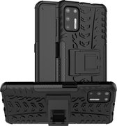 Motorola Moto G9 Plus hoesje - Rugged Hybrid - zwart