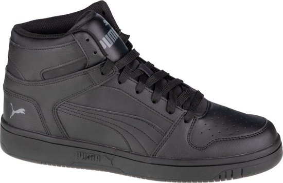 Heren Kroon Dikke Zool Sneakers Schoenen Wit-Zwart