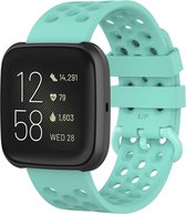 Bandje Voor Fitbit Versa Sport Point Band - Lichtblauw - Maat: ML - Horlogebandje, Armband
