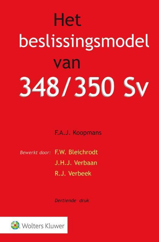 Boek cover Het beslissingsmodel van 348/350 Sv van F.A.J. Koopmans (Paperback)