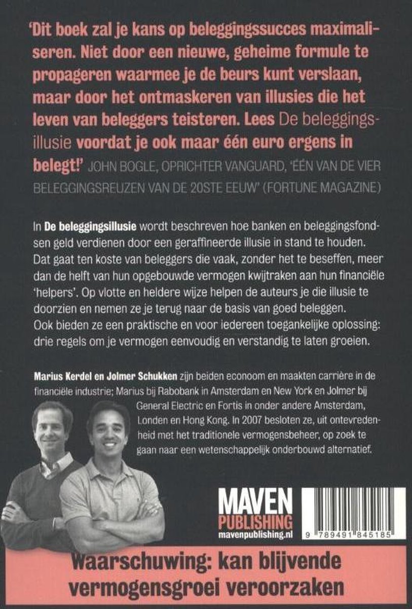 De beleggingsillusie - back cover