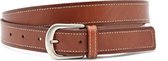 Cognac  heren riem 3 cm breed - Cognac - Casual - Echt Leer - Taille: 110cm - Totale lengte riem: 125cm