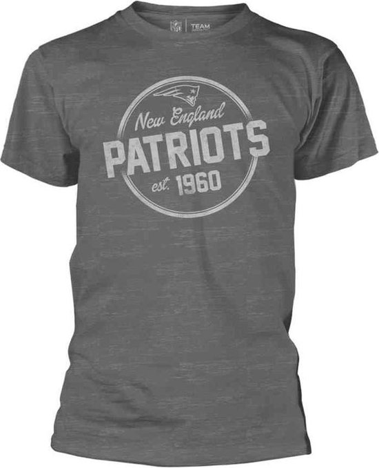 Nfl Unisex Tshirt -M- NEW ENGLAND PATRIOTS (2018) Grijs