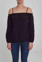 Urban Classics Longsleeve top -M- Cold Shoulder Open schouder Zwart