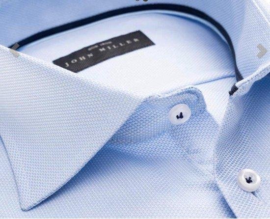 John Miller Heren Overhemd Wit En Blauw Geruit Cutaway Slim Fit 5 | bol