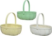 Eiermand in hout  - verschillende kleuren - 26x21x10h - 1 stuk