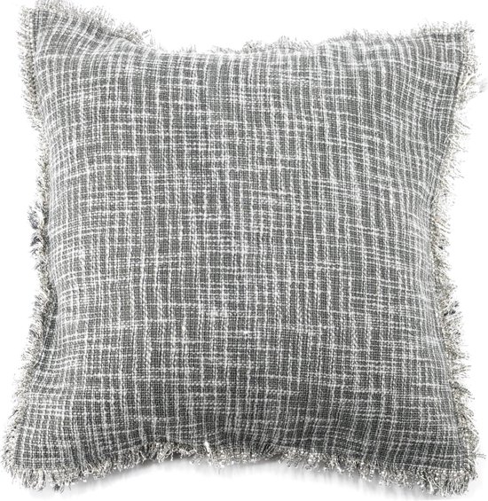 Kussen grijs - sierkussen stof grey - 45x45cm vierkant