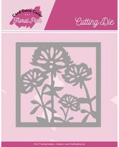 Bloemen in vierkant kader - Snijmal - Floral Pink van Card Deco Color