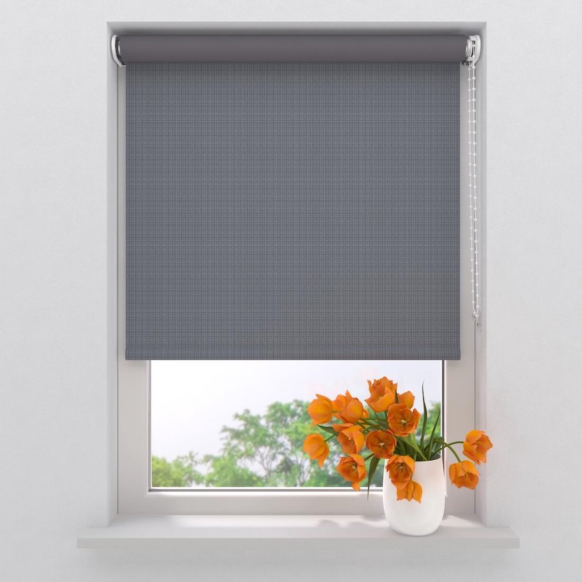 Rolgordijn Easy Blended - Verduisterend - Steel Grey - 110 x 190