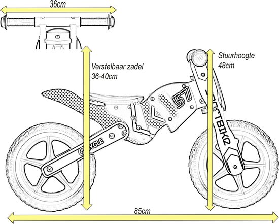 2Cycle Motor Loopfiets - Hout - Rood | bol.com