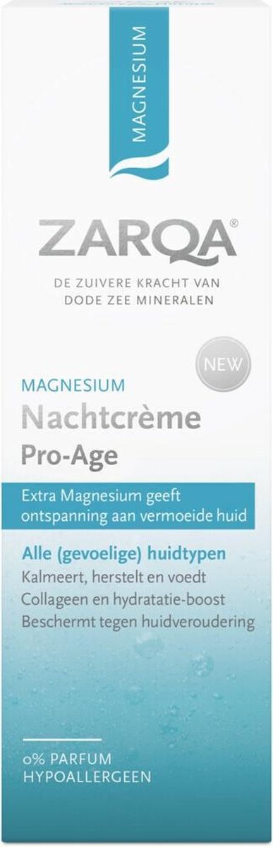 ZARQA Nachtcrème Magnesium Pro Age (kalmeert, herstelt en voedt intensief) - 50ml - Zarqa