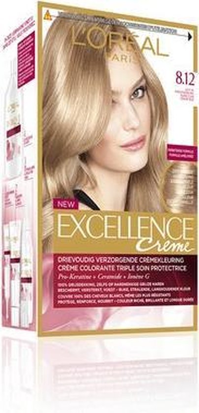 L'Oréal Paris Excellence Crème Blonde Legend - 8.12 Licht blond - Haarverf | bol.com