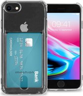 iMoshion Softcase Backcover met pashouder iPhone SE (2022 / 2020) / 8 / 7 hoesje - Transparant
