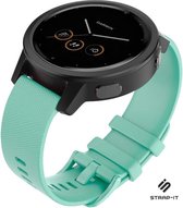 Siliconen Smartwatch bandje - Geschikt voor  Garmin Vivomove 3s silicone band - 39mm - aqua - Strap-it Horlogeband / Polsband / Armband