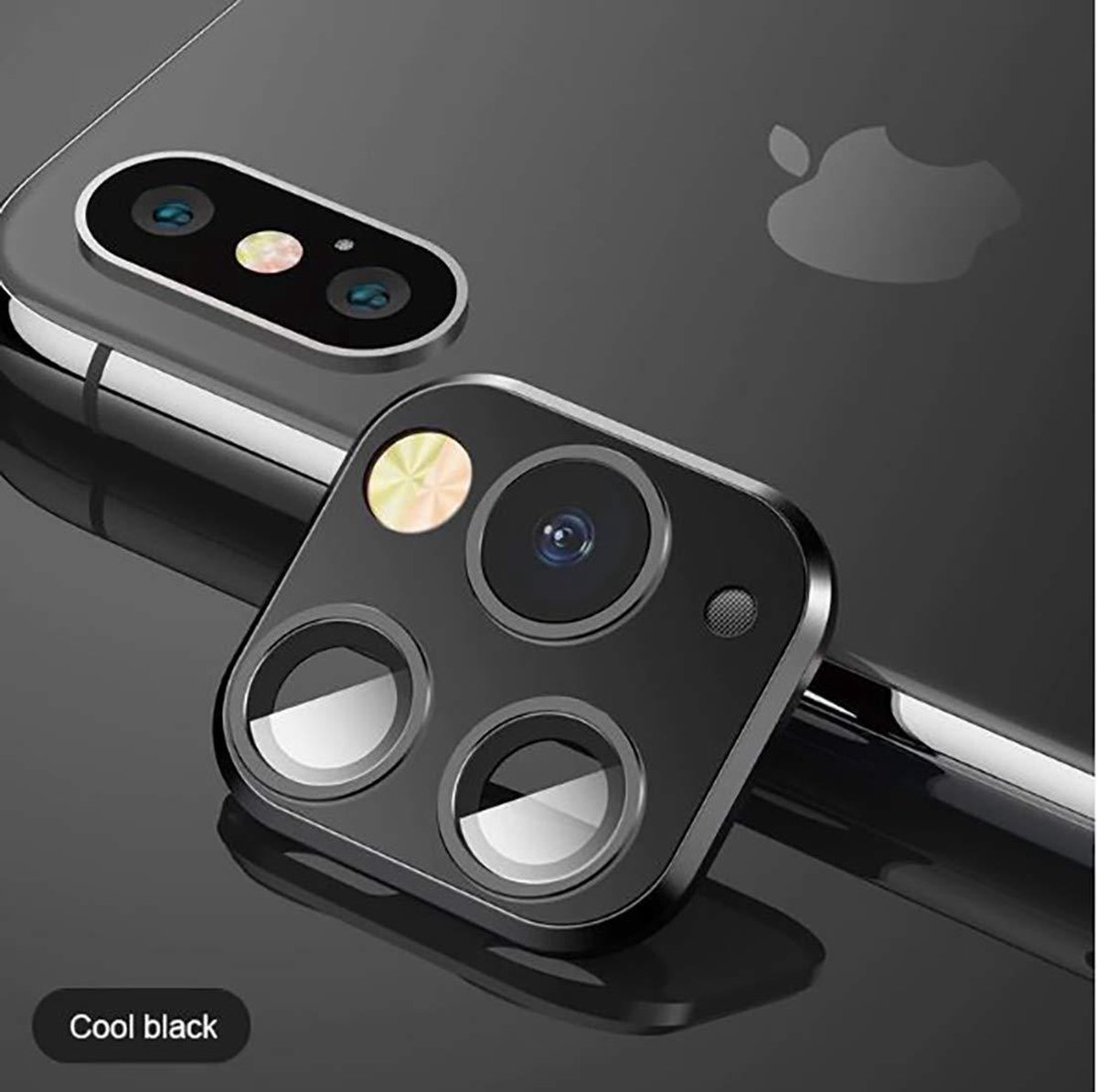 Camera Lens Glass Protector Geschikt voor: Apple iPhone 11 Pro - Zwart