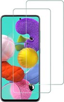 Screenprotector Glas - Tempered Glass Screen Protector Geschikt voor: Samsung Galaxy A71 - 2x