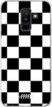 Samsung Galaxy A6 Plus (2018) Hoesje Transparant TPU Case - Checkered Chique #ffffff