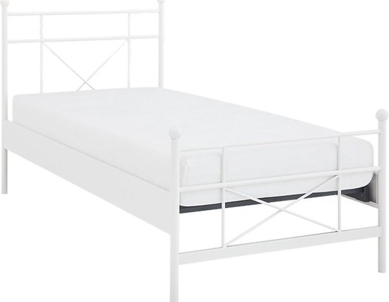 Lol lied wijsvinger Beter Bed Basic Bed Milano 1-persoons - 90 x 210 cm - wit | bol.com